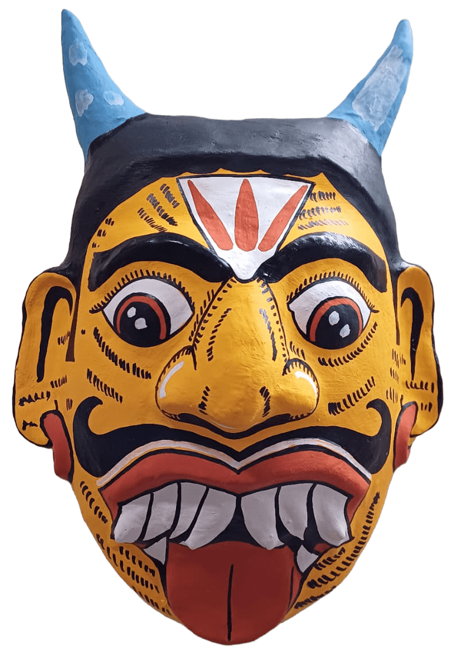 The fierce storyteller in Cheriyal mask by Sai Kiran Thumbnail