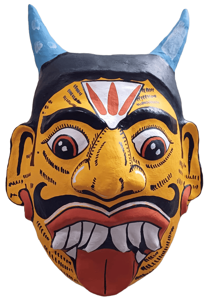 The fierce storyteller in Cheriyal mask by Sai Kiran Thumbnail