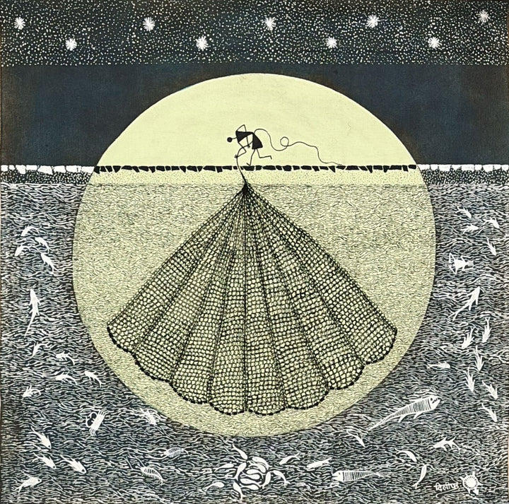 The Fisherman's Trap: Fishing in Warli by Dilip Rama Bahotha Thumbnail