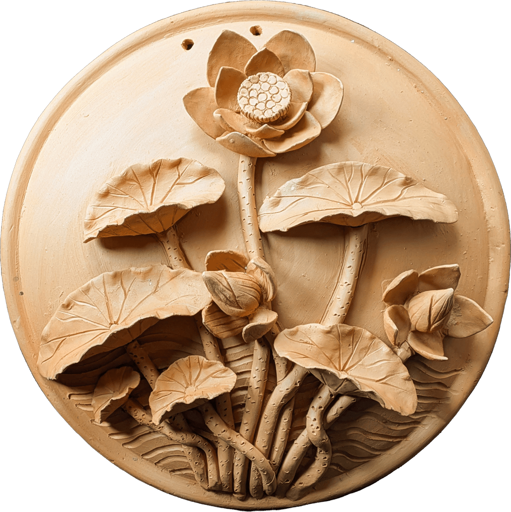 The Floral Awakening: Blooming Lotuses in Teracotta by Dolon Kundu Thumbnail