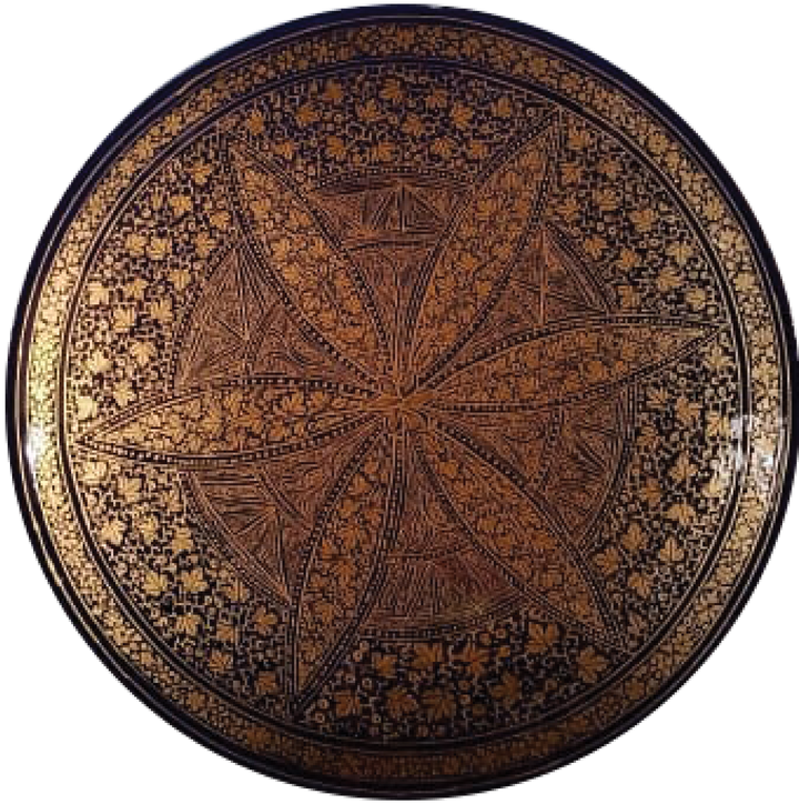 The Floral Bliss: Leaves and Vines Wall Plate in Kashmiri paper mache by Riyaz Khan Thumbnail