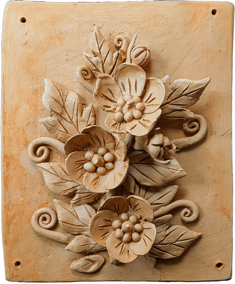 The Floral Embrace in Terracotta by Dolon Kundu Thumbnail