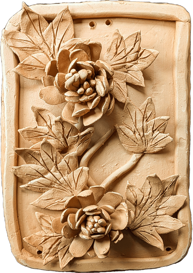 The Floral Frame: Flowers and leaves in terracotta by Dolon Kundu Thumbnail