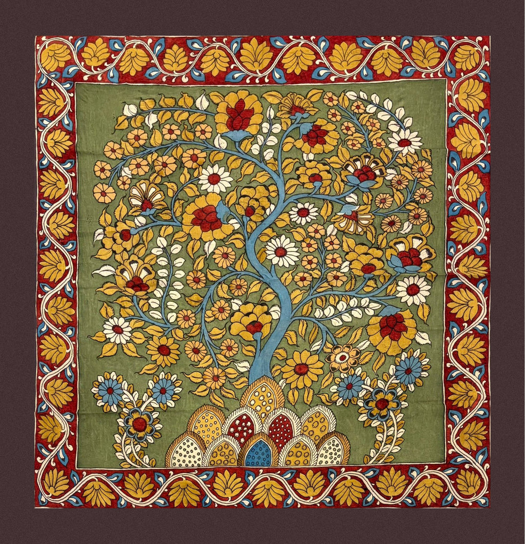 The Flourishing Tree of Life in Kalamkari by Mannasamudram Viswanath Reddy Thumbnail