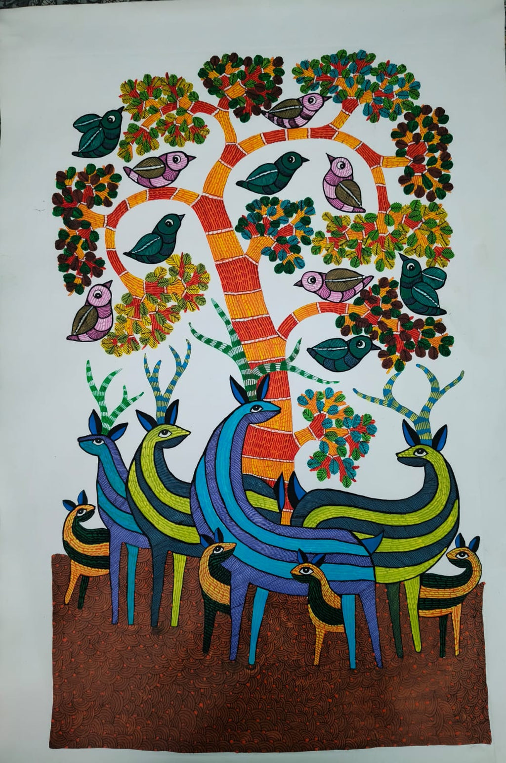 The Forest's Abundance: A Gond Painting by Choti Tekam Thumbnail