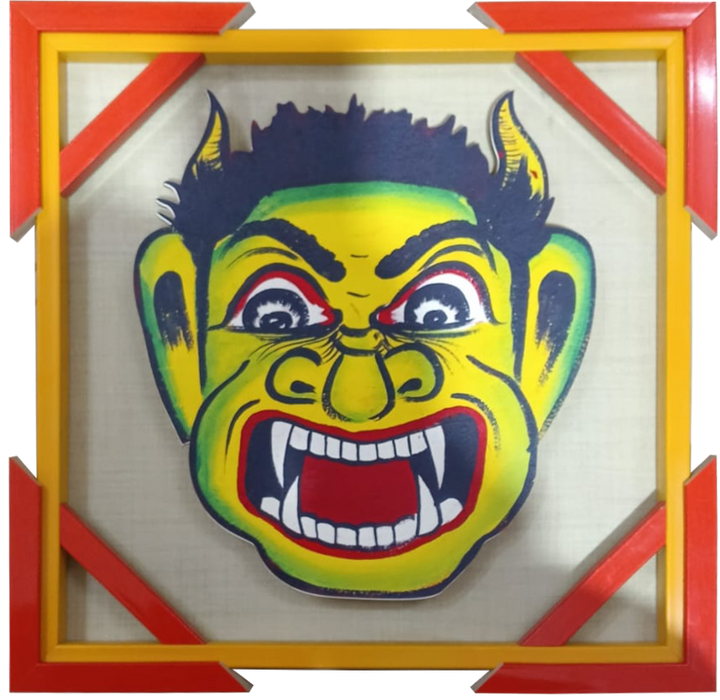 The gentle Giant in Cheriyal Mask Print Thumbnail