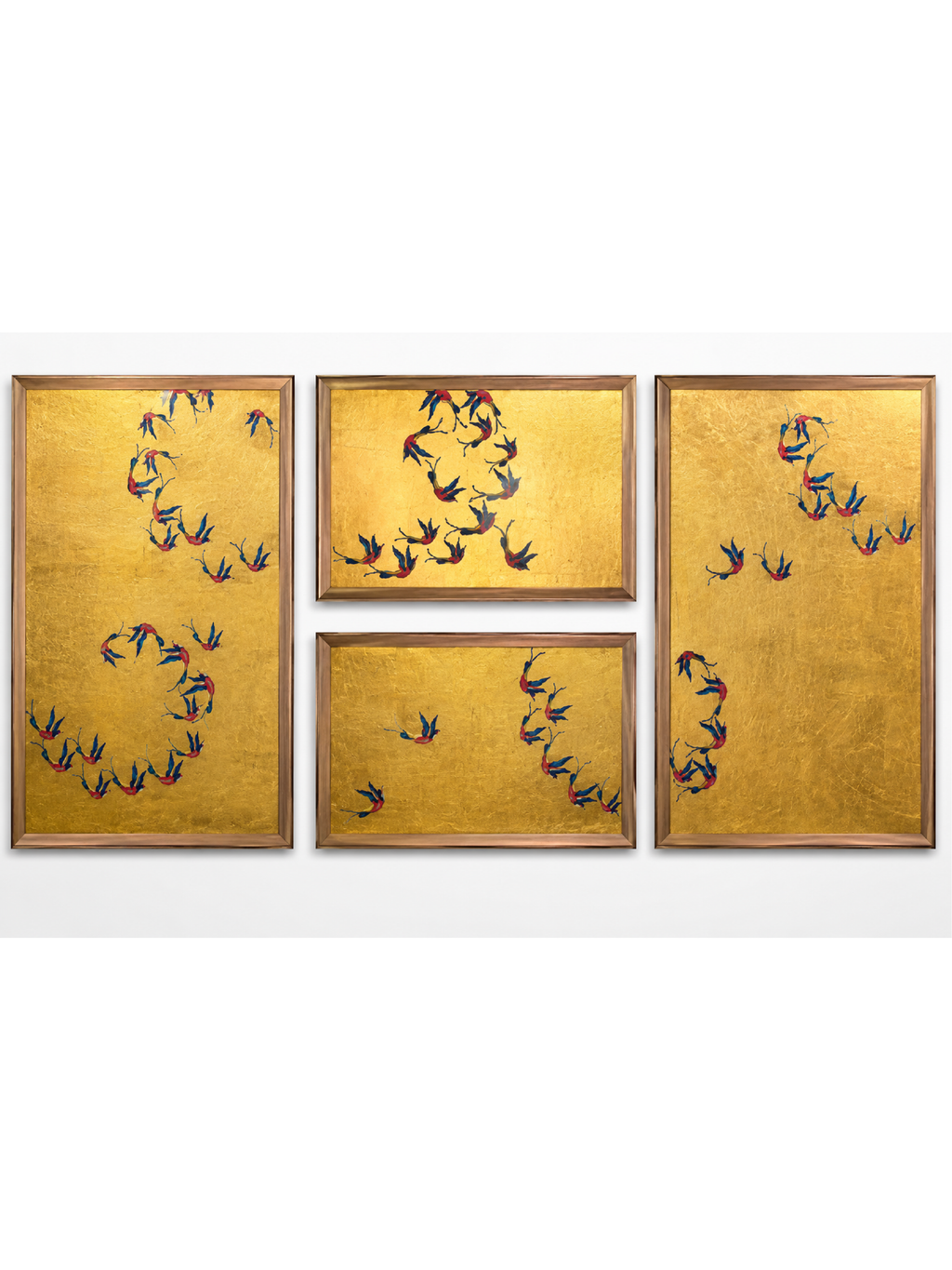 The golden flight: a set of four miniature paintings by Shehzaad Ali Sherani Thumbnail