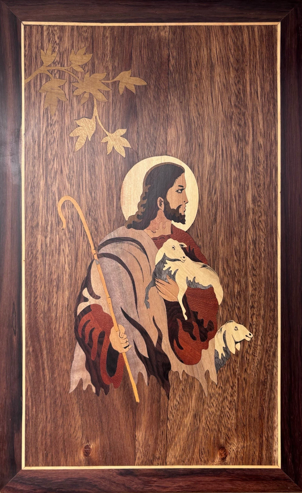 The Good Shepherd: Wood Inlay by Mohan Kumar Thumbnail