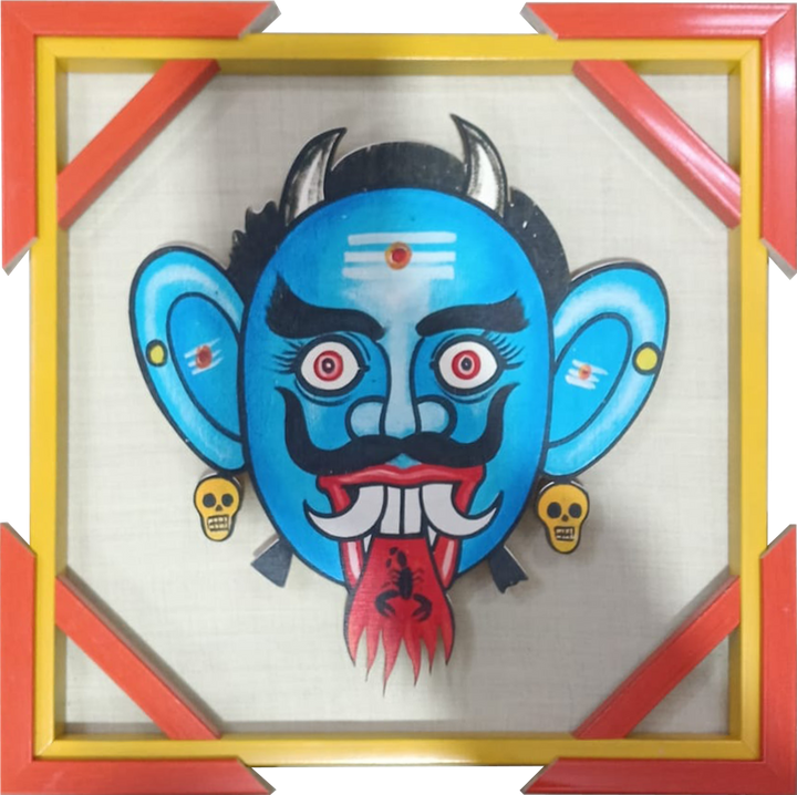 The keeper of secrets in Cheriyal Mask Print Thumbnail