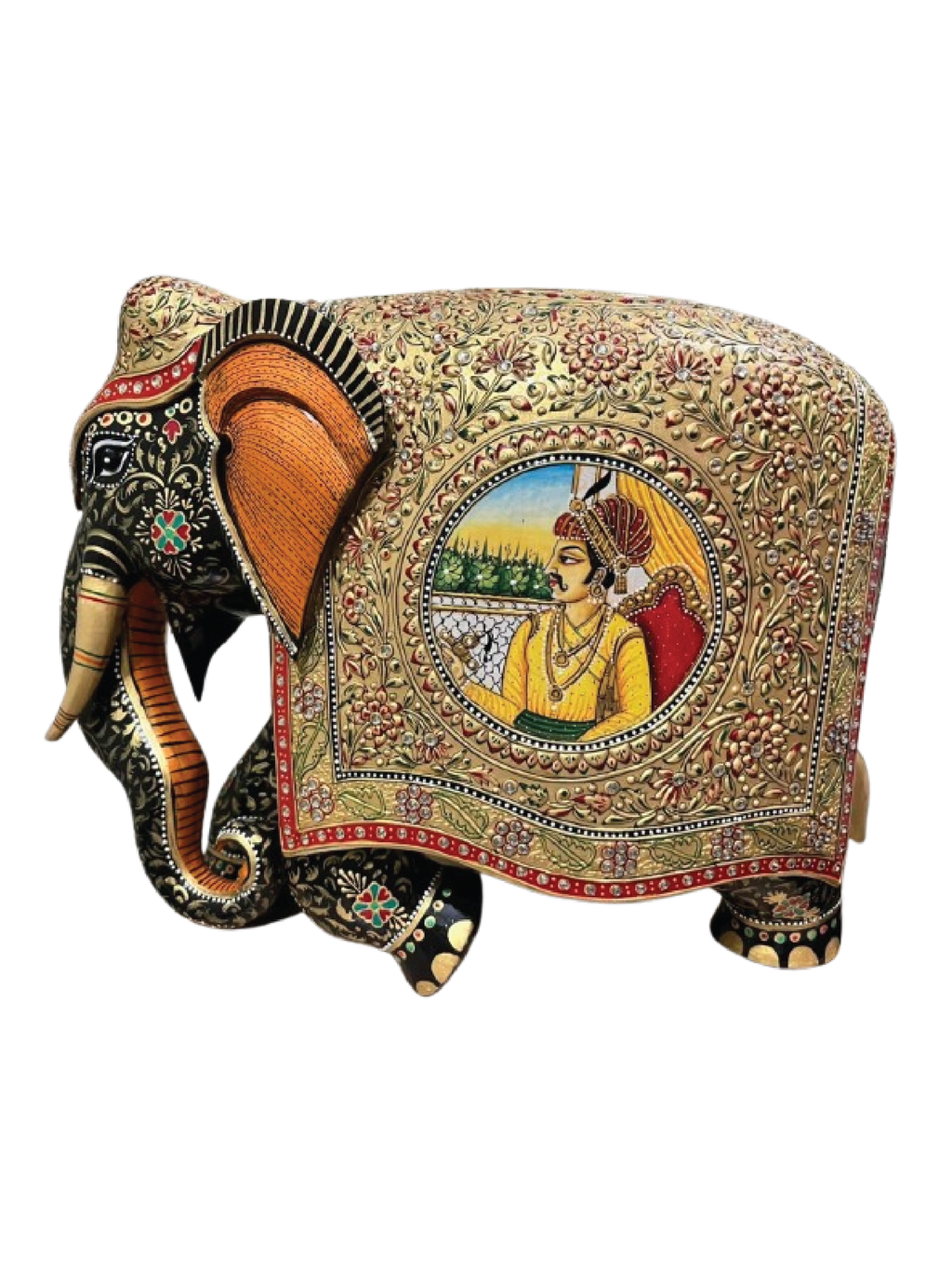 The King's Royal Elephant in Kadam Wood Carving by Om Prakash Thumbnail
