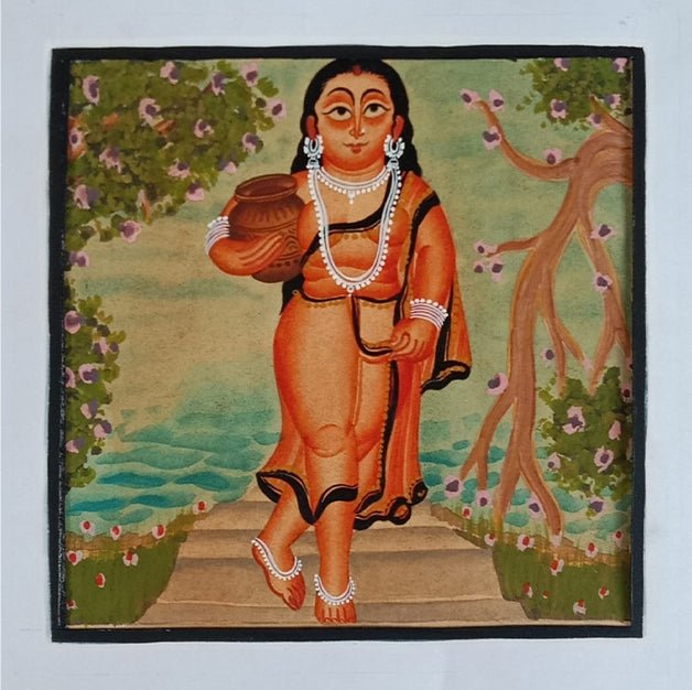 The Lady with a Pot in Kalighat by Bapi Chitrakar Thumbnail