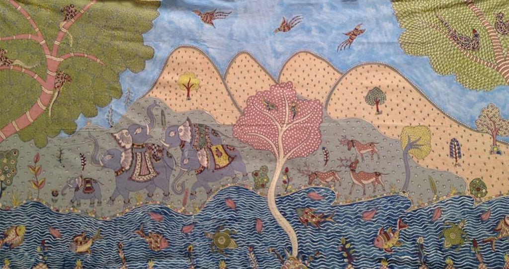 The Living World in Mata ni Pachedi by Vasant Manubhai Chitara Thumbnail