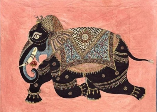 The Majestic Elephant in Mata ni Pachedi by Sanjay Chittara Thumbnail