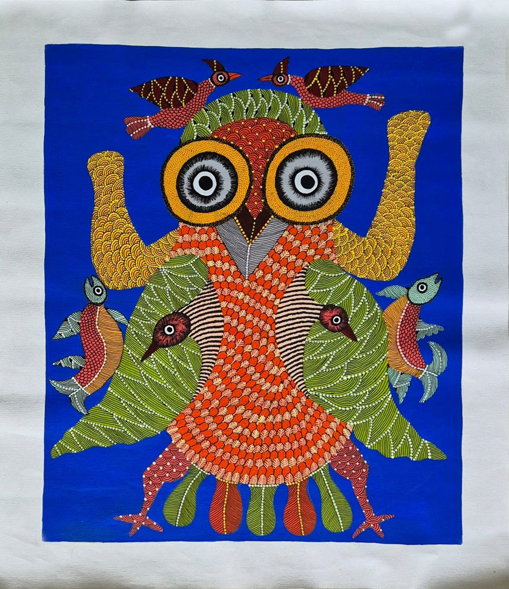 The mythical hybrid in Gond by Saroj Venkat Shyam Thumbnail