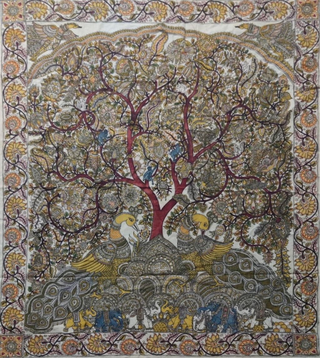 The Natural Bounty: Tree of Life with Flora and Fauna in Kalamkari by Harinath N. Thumbnail