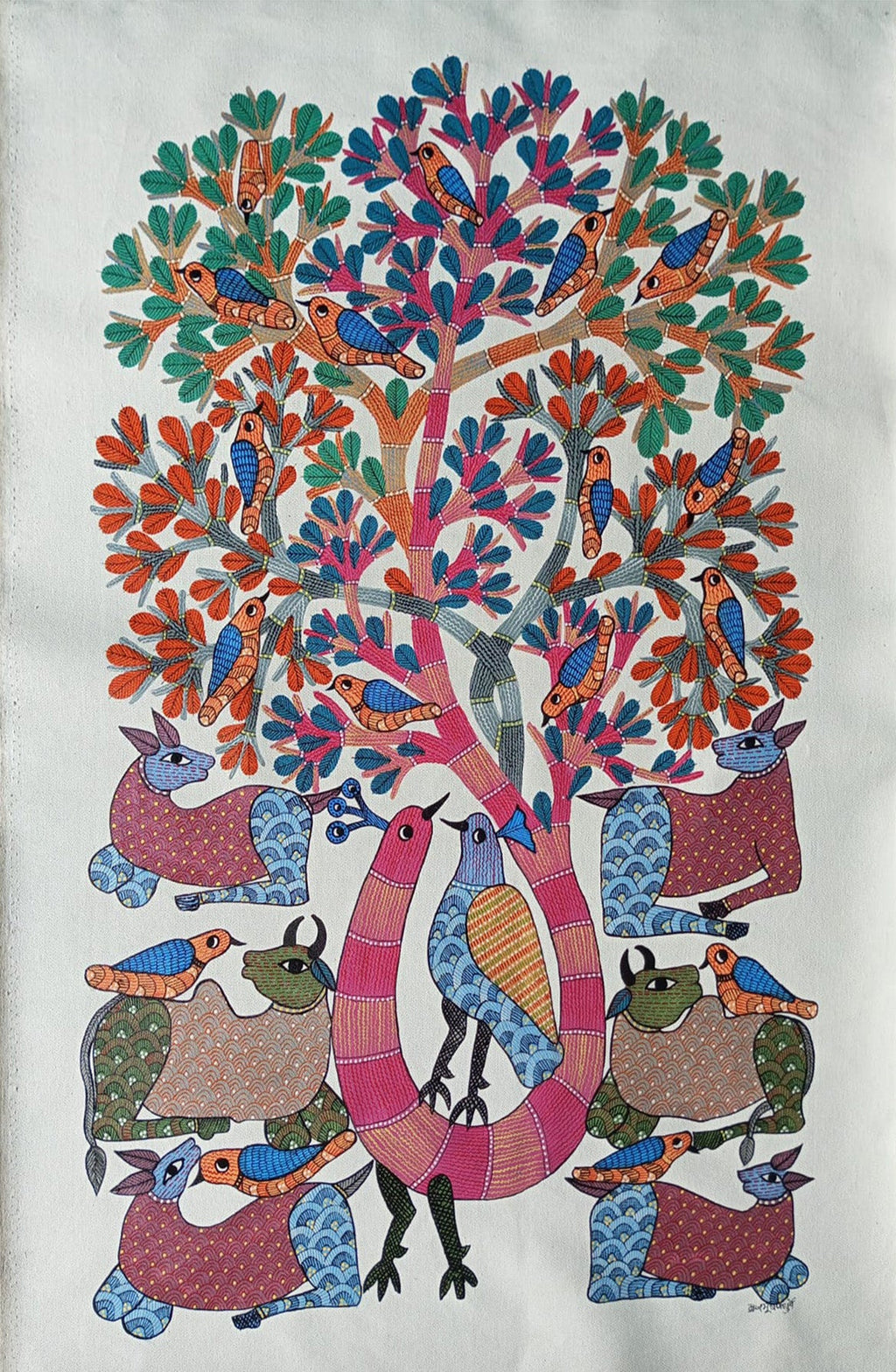 The Nature's Play in Gond by Braj Bhooshan Dhurwey Thumbnail