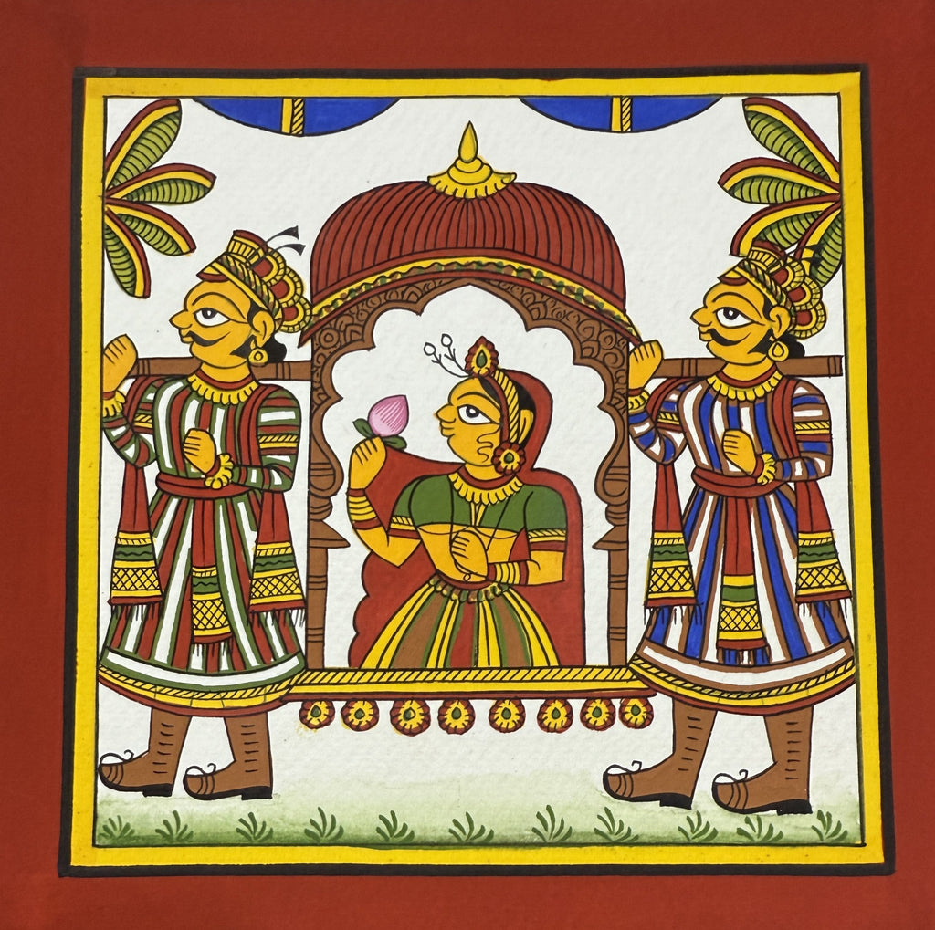 The Palanquin Journey: A Phad Painting by Kalyan Joshi Thumbnail