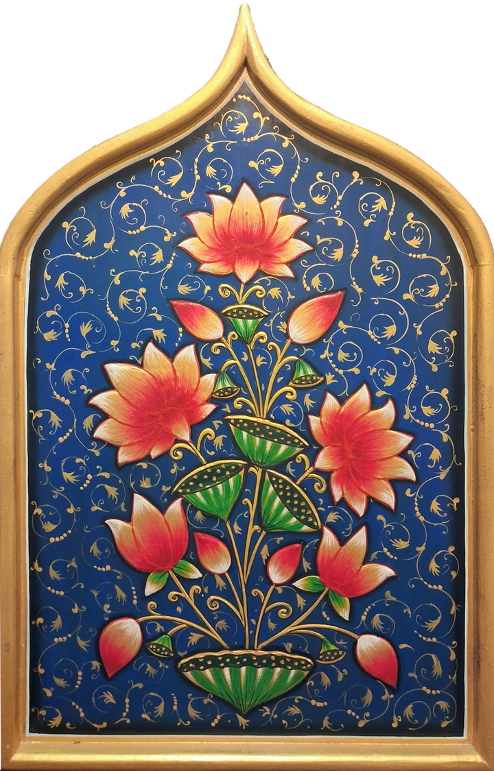 The Radiant Lotus in Usta Miniature by Pankaj Kumar Thumbnail