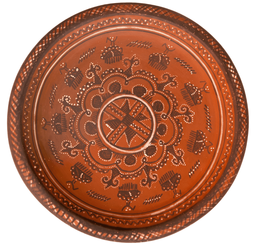 The Rain Clouds Mandala Plate in Khavda Pottery by Abdul Kumbhar Thumbnail