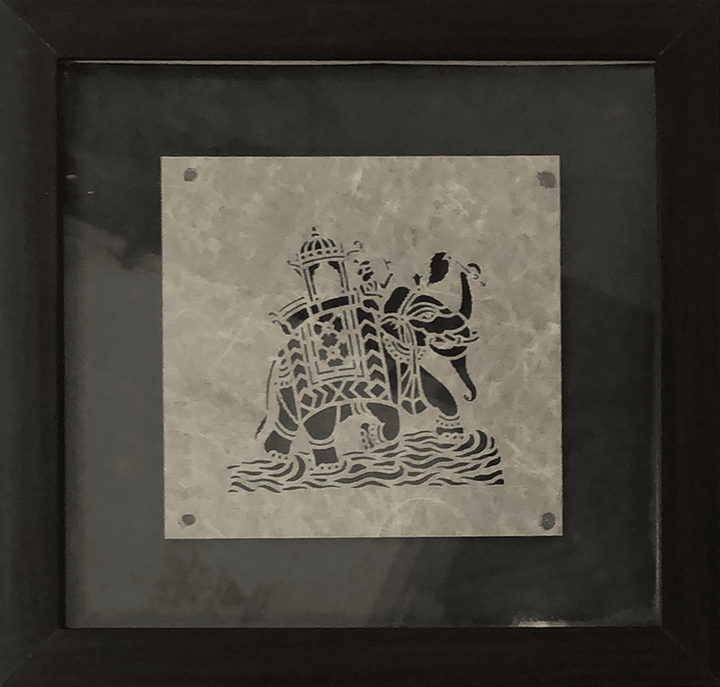 The Regal Elephant in Sanjhi by Ashutosh Verma Thumbnail