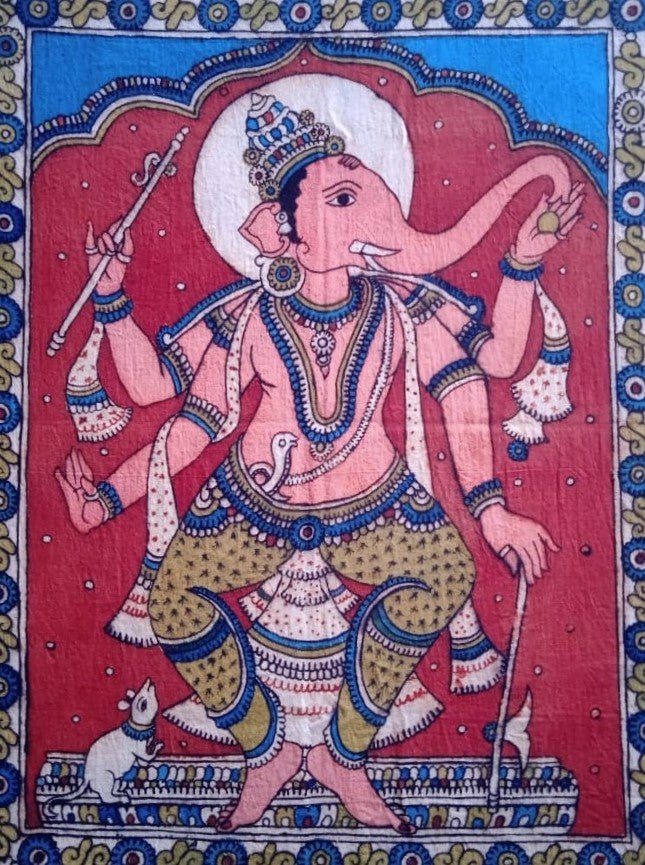 The Remover of Obstacles: Lord Ganesha in Kalamkari by Siva Reddy Thumbnail