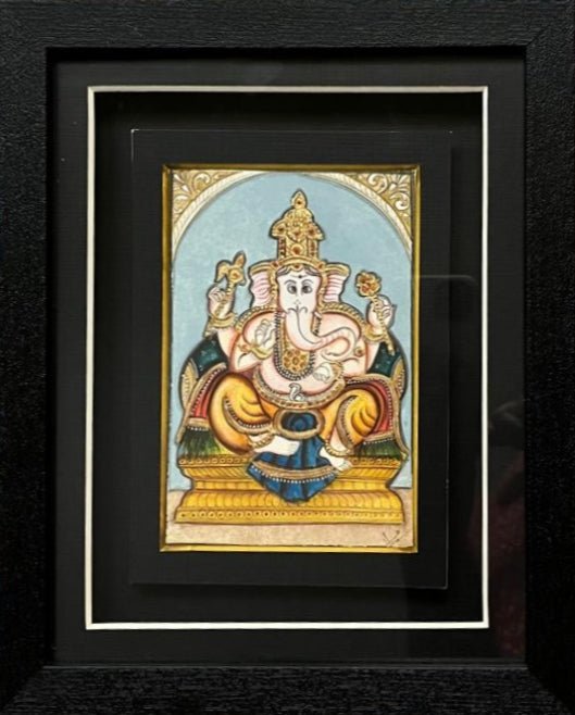 The Remover of Obstacles: Lord Ganesha in Mysore art by Hemalatha B Thumbnail