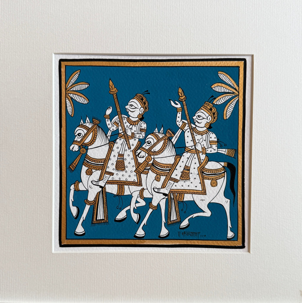 The Royal Cavalry: A Phad Painting by Kalyan Joshi Thumbnail