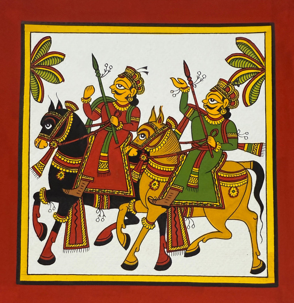 The Royal Horsemen: A Phad Painting by Kalyan Joshi Thumbnail