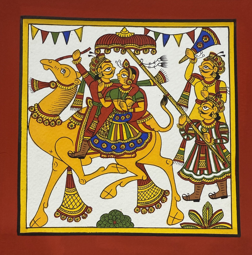 The Royal Procession: Phad Painting by Kalyan Joshi Thumbnail