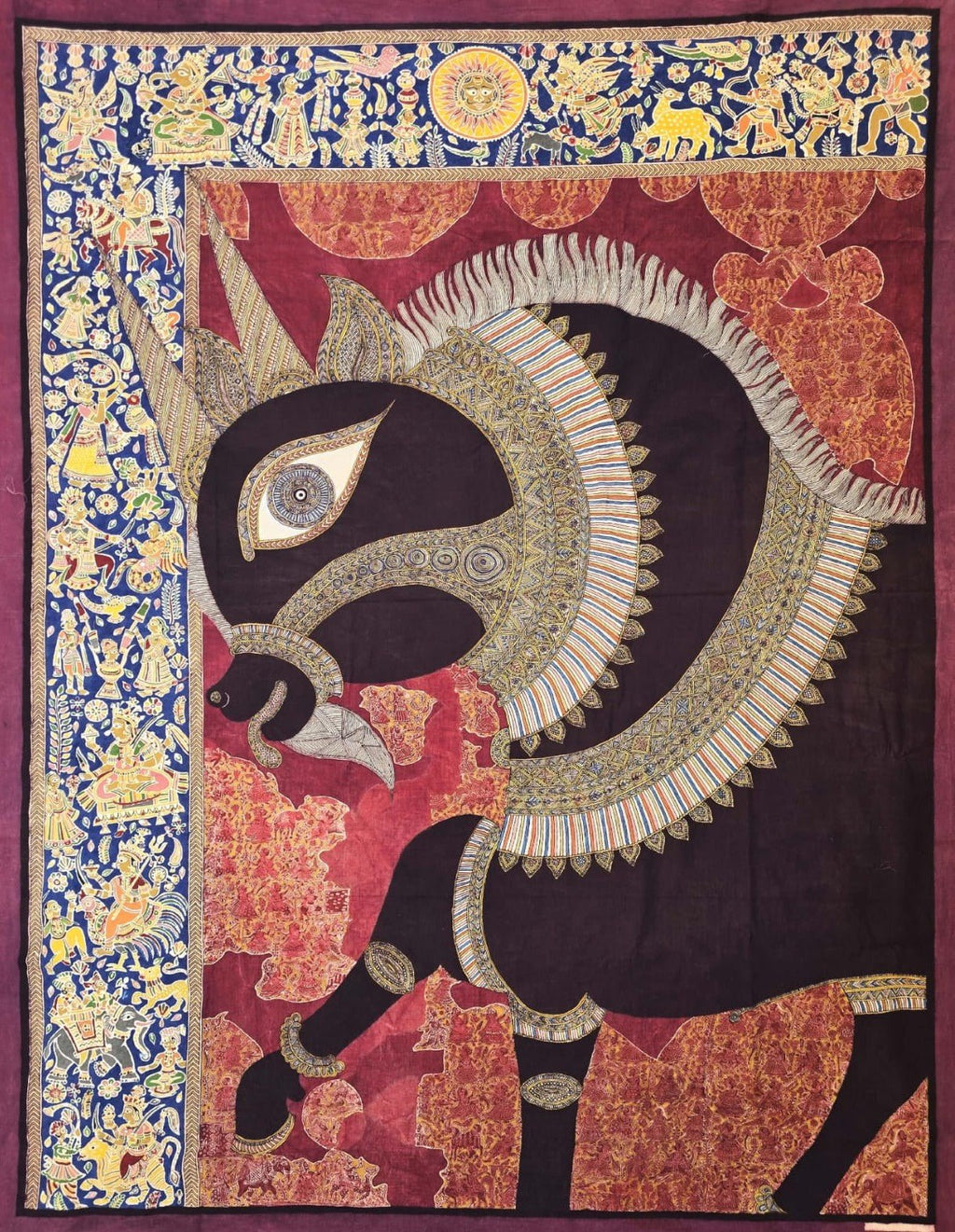 The Sacred Goat in Mata ni Pachedi by Vasant Manubhai Chitara Thumbnail