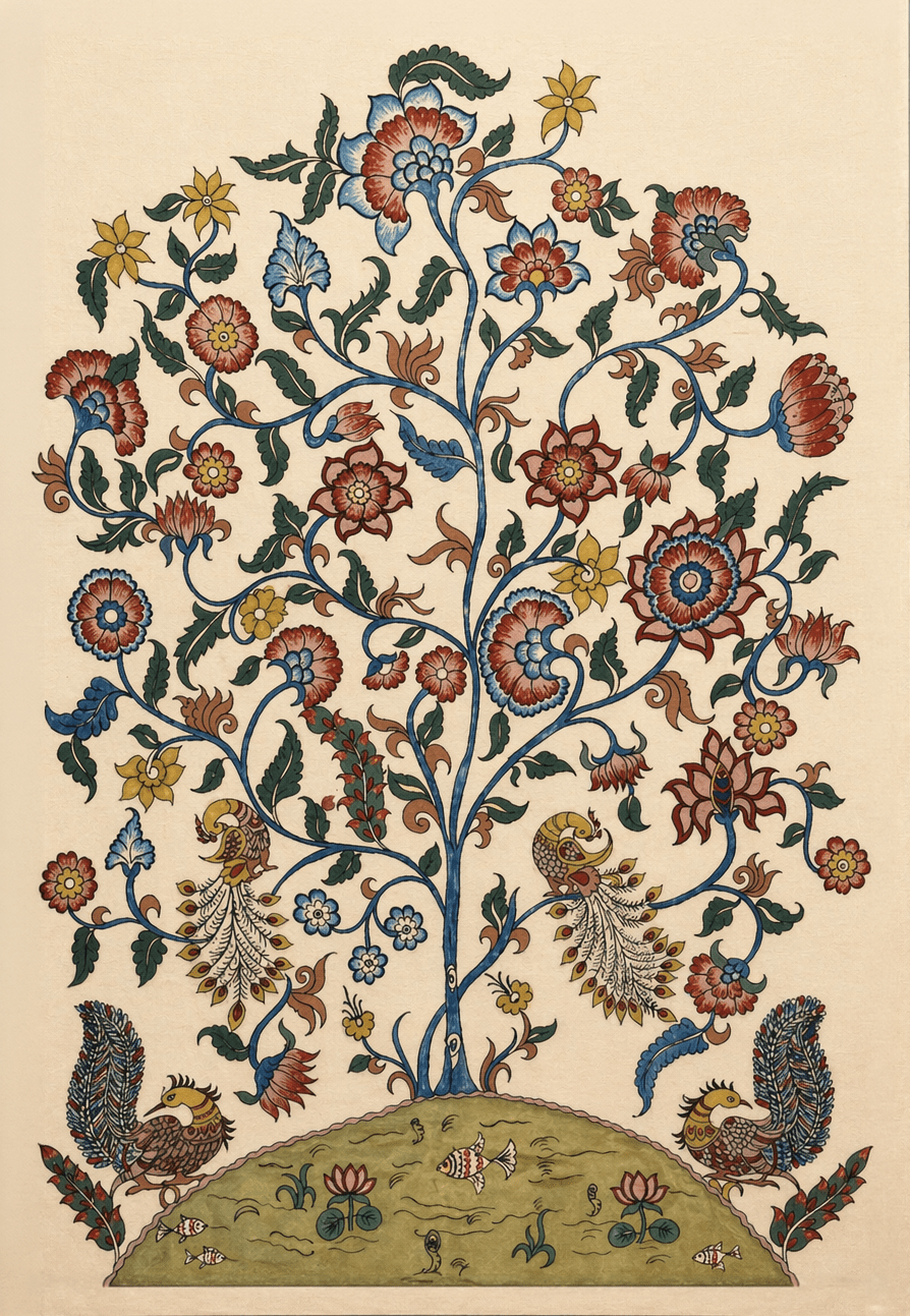The Sacred Tree of Life in Kalamkari by Ghanshyam Sarode Thumbnail