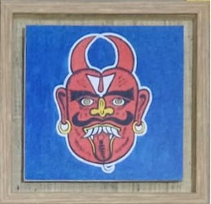 The Shape shifter in Cheriyal Mask Print Thumbnail