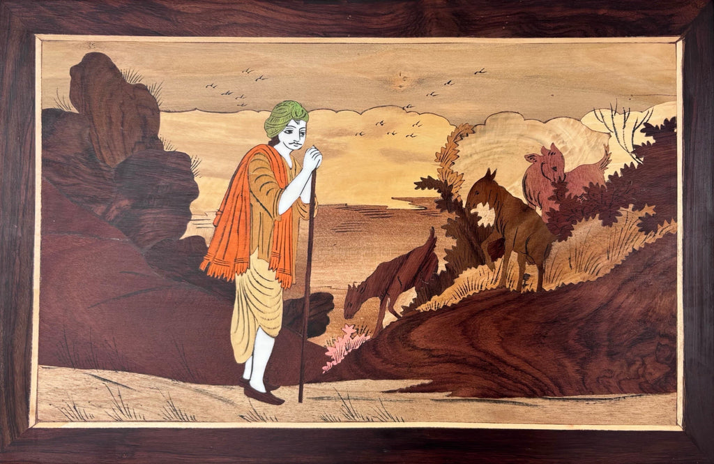 The Shepherd in Wood Inlay by Mohan Kumar Thumbnail