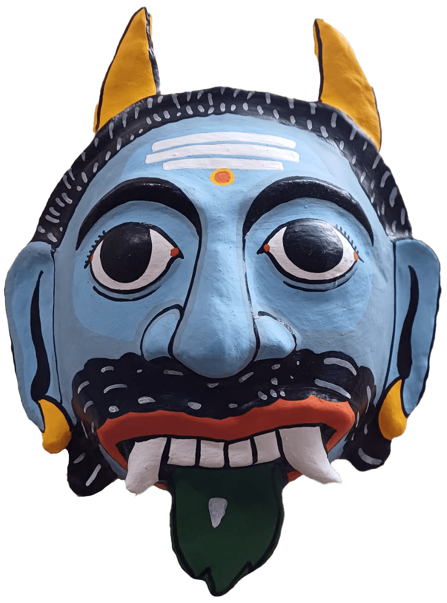 The silent trickster in Cheriyal mask by Sai Kiran Thumbnail