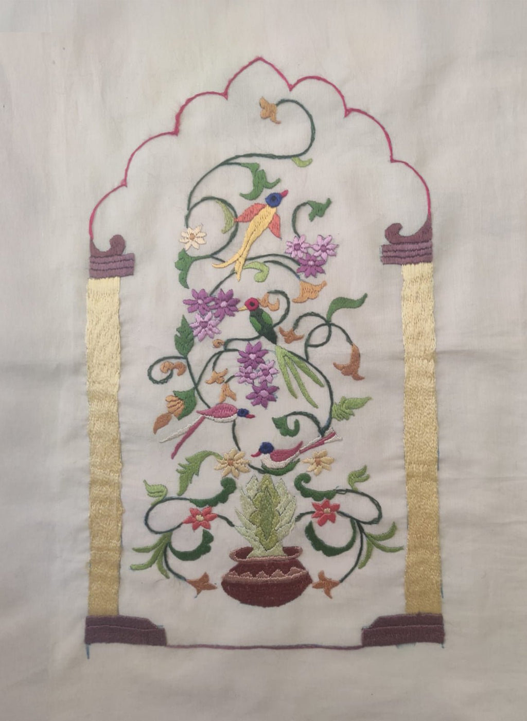 The singing vine in Chamba Rumal painting by Anjali Vakil Thumbnail