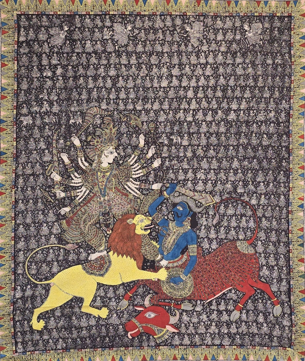 The Triumph of Chamunda Devi in Mata ni Pachedi by Vasant Manubhai Chitara Thumbnail