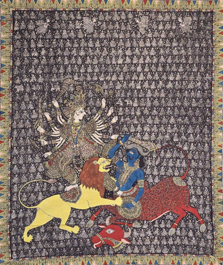 The Triumph of Chamunda Devi in Mata ni Pachedi by Vasant Manubhai Chitara Thumbnail