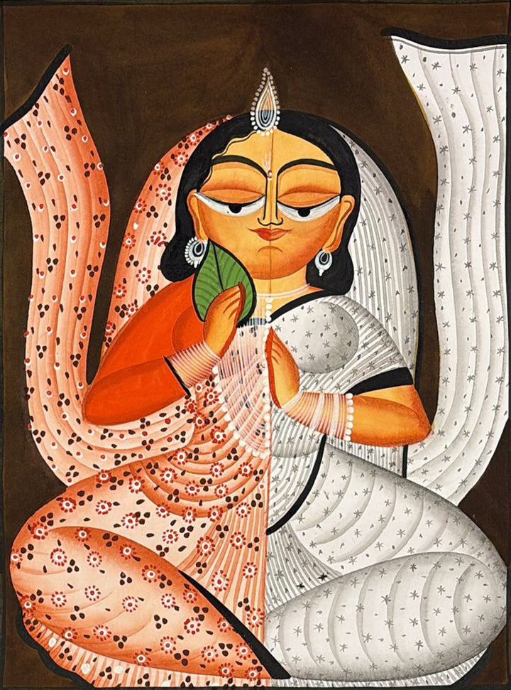 The Two Sides: Traditional Woman in Kalighat by Sonali Chitrakar Thumbnail