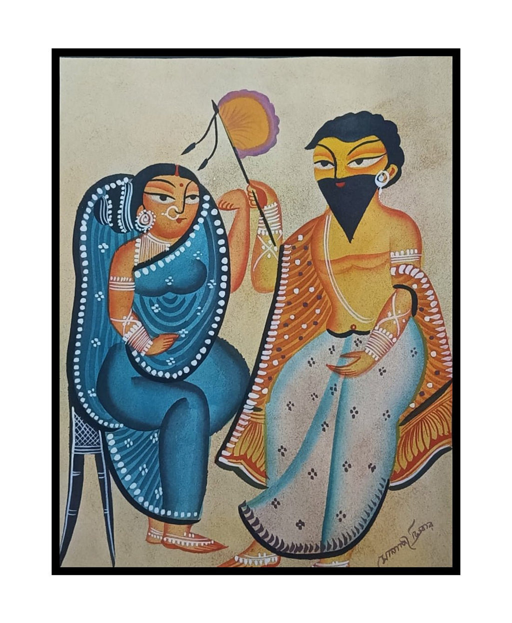 The veiled glance in Kalighat by Sonali Chitrakar Thumbnail