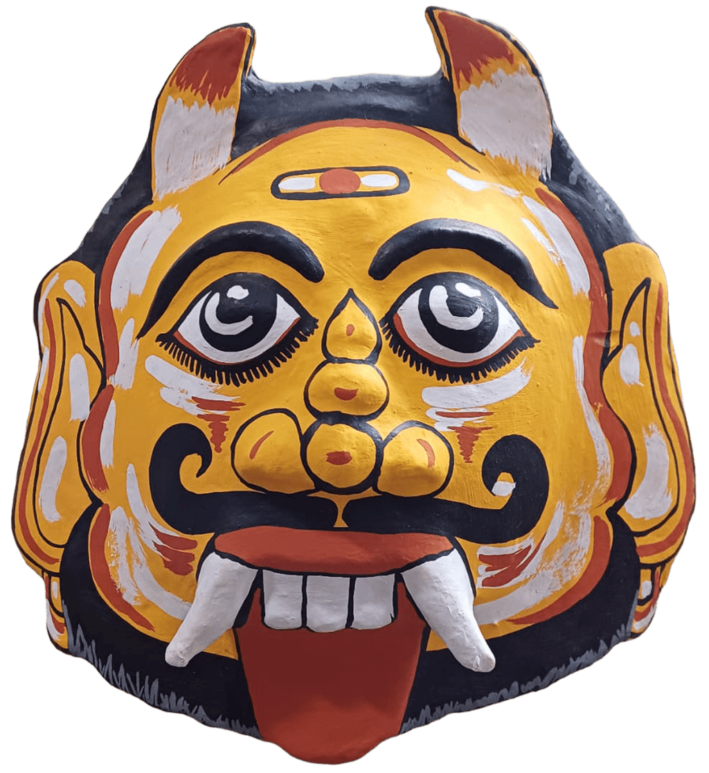 The watchful trickster in Cheriyal mask by Sai Kiran Thumbnail