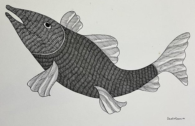 The Water Farer in Gond by Gareeba Singh Tekam Thumbnail