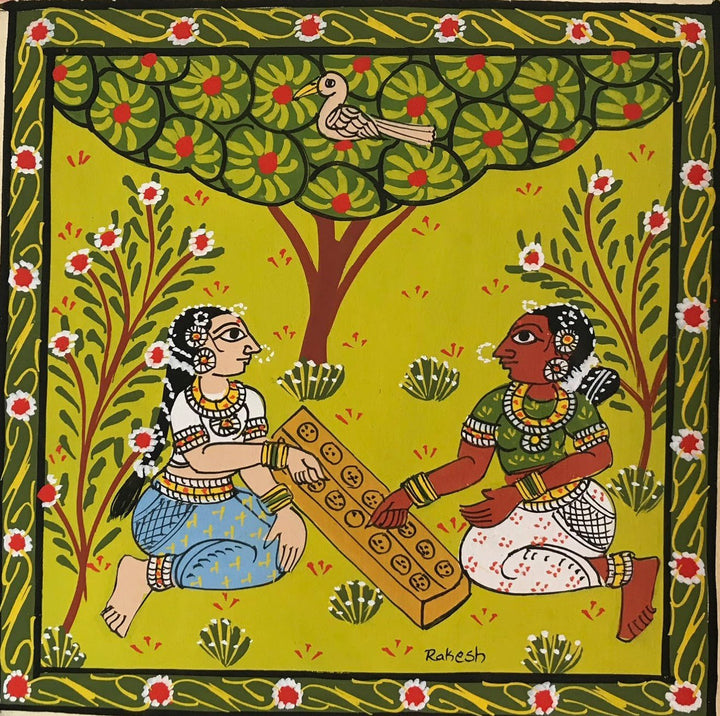 The Women and the Game in Cheriyal Scroll by Dhanalakota Rakesh Thumbnail