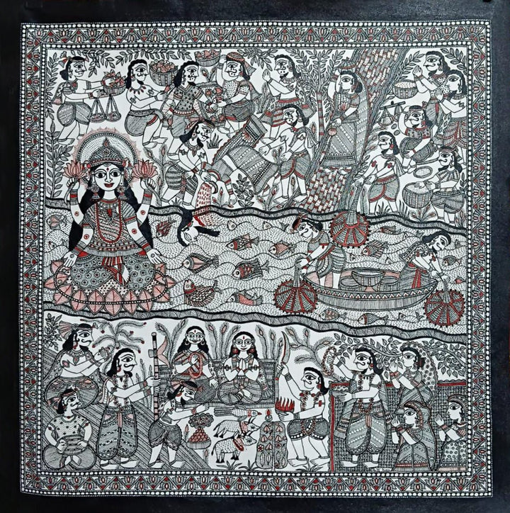 The worship of Kamala Mata in Madhubani by Priti Karn Thumbnail