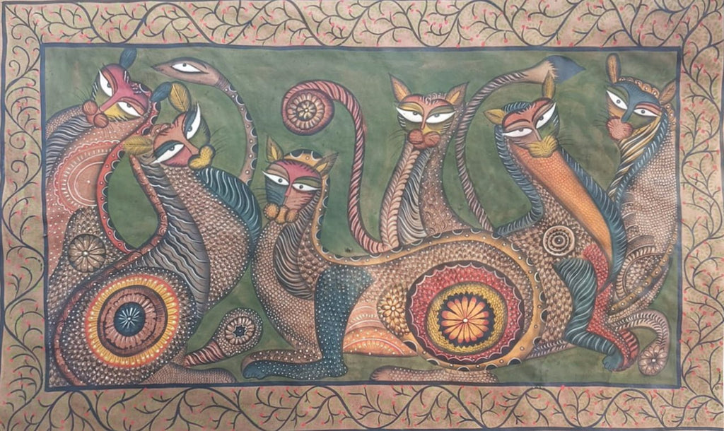 Tigers in Kalighat by Sonali Chitrakar Thumbnail