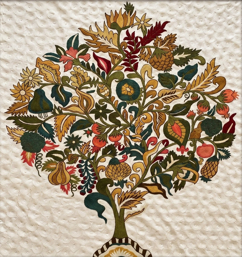 Tree of Abundance in Crewel Embroidery by Jahangir Ahmed Thumbnail