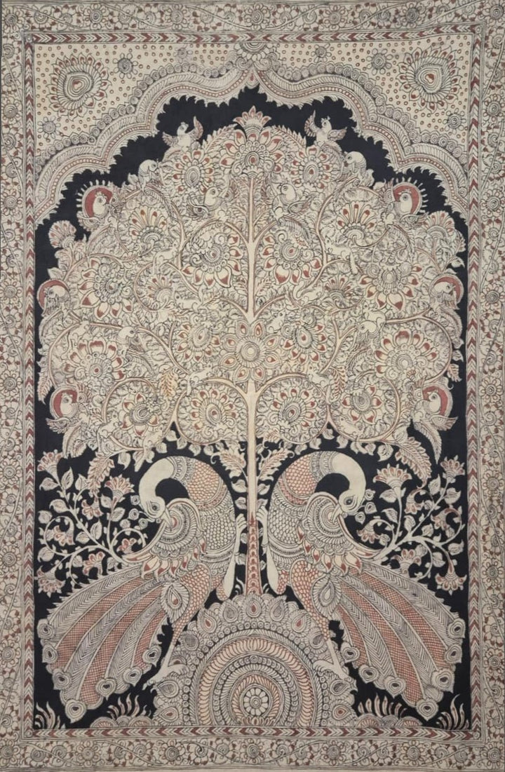 Tree of Life and Peacocks in Kalamkari by Harinath N. Thumbnail
