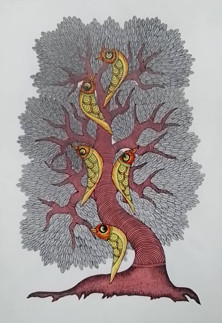 Tree of life in Gond by Manoj Tekam Thumbnail