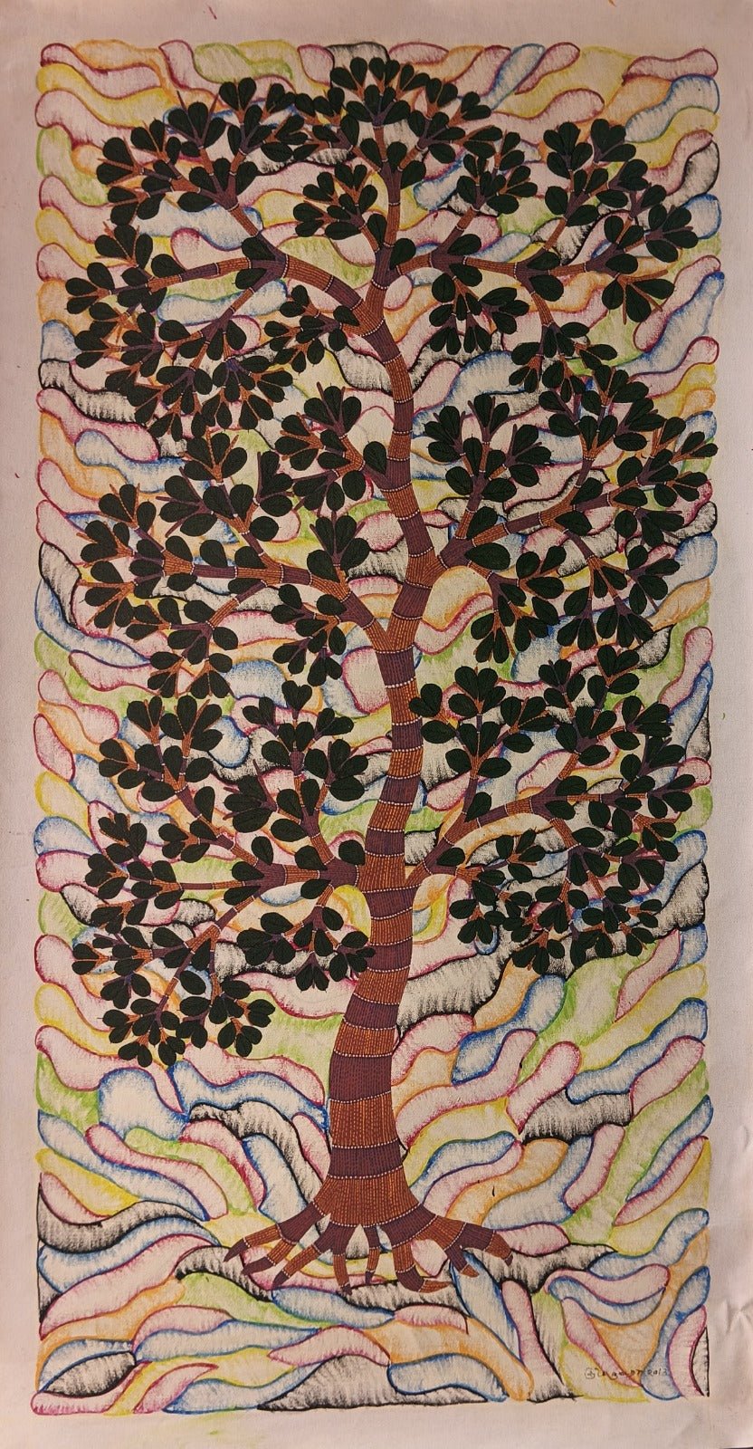 Tree of Life in Gond by Suresh Kumar Dhruve Thumbnail