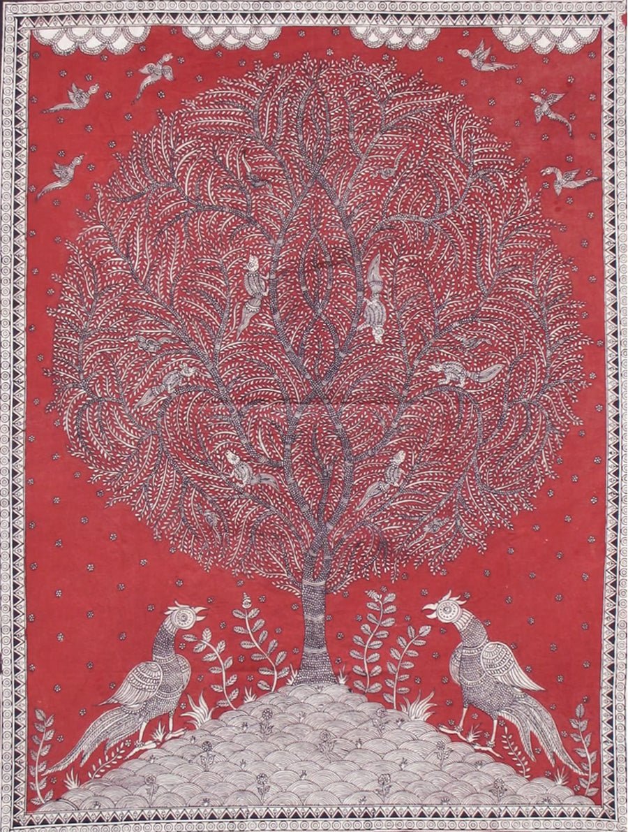 Tree of Life in Mata ni Pachedi by Vasant Manubhai Chitara Thumbnail