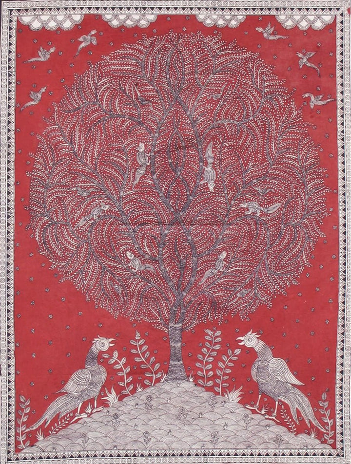 Tree of Life in Mata ni Pachedi by Vasant Manubhai Chitara Thumbnail